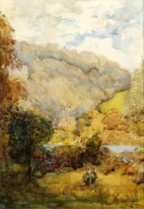 River Landscape With Figures by Samuel Towers