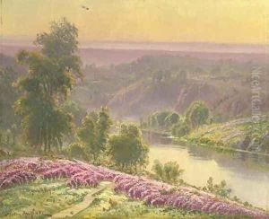 Crozant paysage by Gaston Anglade