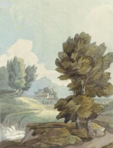 Italian Landscape With Buildings By A Stream Italian Landscape With Buildings By A Stream