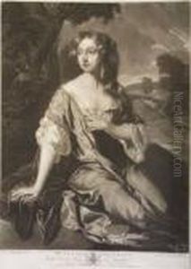Mrs. Jenny Deering In The Common Parlour At Houghton by Charles Townley