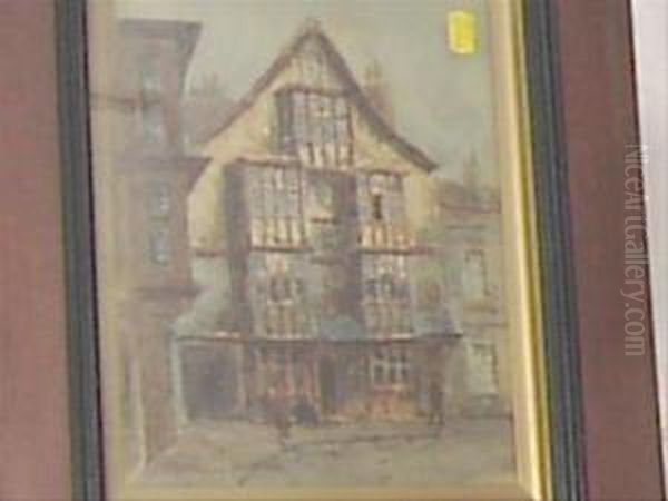 Townsend, Rwa 'theold Mansion House On The Pithay, Now Demolished', Bristolwatercolour Signed Lower Left 29.5cm X 24.5cm - view 1