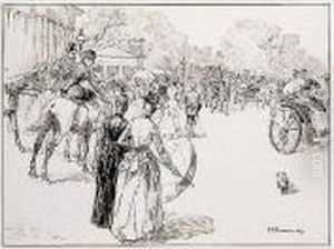 Signed L.r.: F H Townsend 1887 by Frederick Henry Townsend