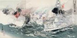 Scenes From The Sino-japanese War by Chikanobu Toyohara