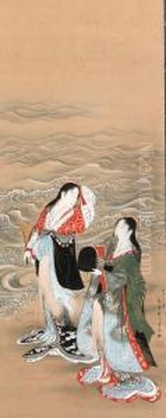 The Salt Maidens Matsukaze And Murasame From The Kabuki Dance"shiokumi" (salt Gathering) - view 1