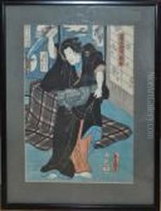 A Kabuki Actor Wielding A Knife by Utagawa Toyokuni Iii