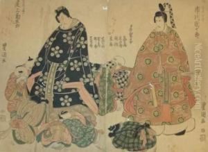 L'acteur Onoe Kikugoro Dans Le Role De Fujiwara No Michizane by Toyokuni
