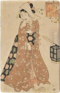 Woman With Wire Basket