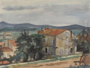 Italienische Landschaft. by Friedrich Eduard Traffelet