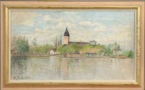 Domkyrkan I Strangnas, Signerad Hj Trafvenfelt by Hjalmar Trafvenfeldt