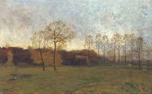 Dusk in the meadow by Charles Hippolyte Andre