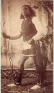 Portrait Du Chef Hollow Wood, Indien Sioux