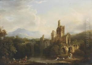 A View Of A Castle by William Traies