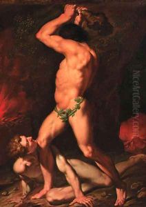 Hercules and Cacus by Nicolas-Abraham Abilgaard