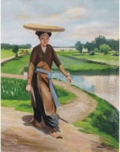 A Young Tonkinese On The Way To The Market by Tran Binh Loc