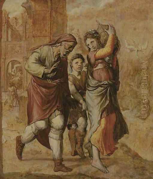 The Expulsion of Hagar and Ishmael - view 1