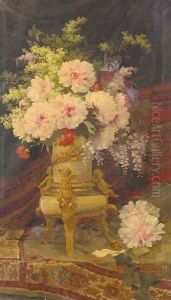 Summer flowers in an ormolu mounted vase