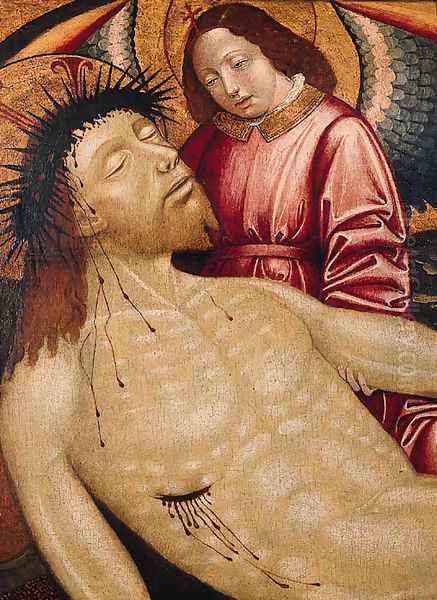 An angel supporting the dead Christ - a fragment - view 1