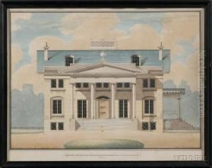 Unfinished Sketch For A Country Residence by John Cresson Trautwine