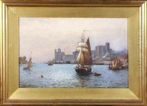 Shipping On The River Before Conway Castle - view 1