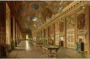 La Galerie D'apollon Au Louvre by Ettore Traversari