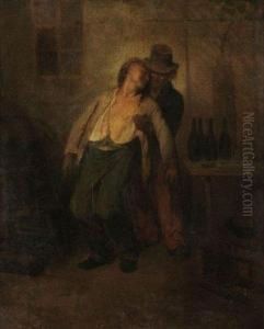 Scene De Taverne by Charles Joseph Travies de Villiers