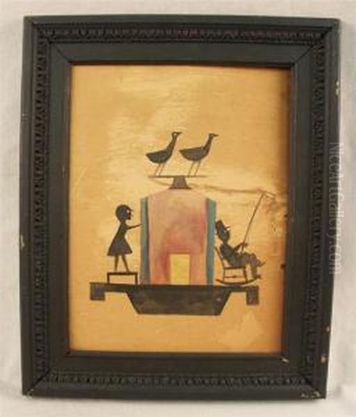 House With People And Weathervane - view 1