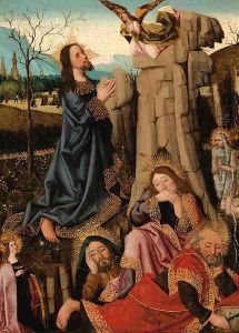The Agony in the Garden, with Saints Catherine of Alexandria and Onophrius