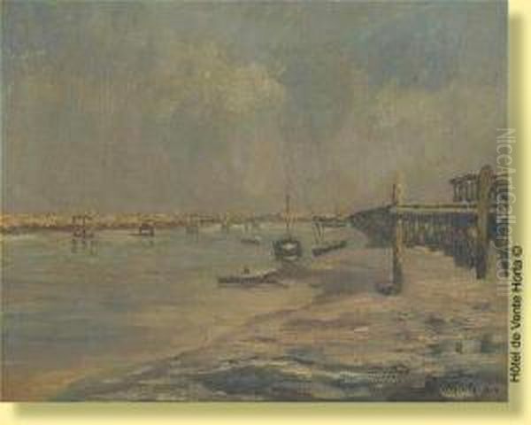 Barques Dans Un Estuaire - view 1