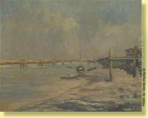 Barques Dans Un Estuaire by Arthur Willaert Trealliw
