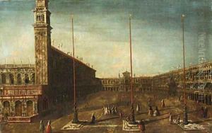 The Piazza San Marco, Venice, looking West towards San Geminiano by Francesco Albotto