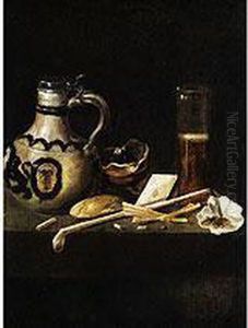 Stilleben Mit Krug Und Meerschaumpfeife by Jan Jansz. Treck