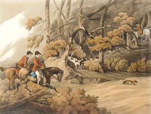 Fox hunting Throwing off by Henry Thomas Alken