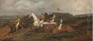 Steeplechasing; and Over the ditch by Henry Thomas Alken