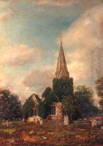 The Churchyard at Stoke Poges, Buckinghamshire by Henry Mark Anthony