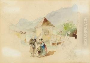 Am Friedhof In St. Leonhard by Friedrich Johann Treml
