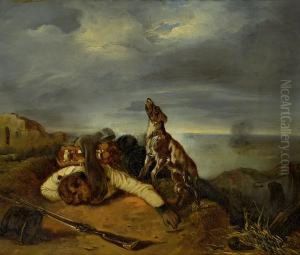 Toter Krieger Am Schlachtfeld by Friedrich Johann Treml