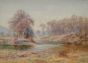 Bend In A River - North Wales by John A. Trench