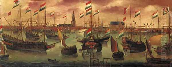 The Dutch Fleet off Amsterdam - view 1