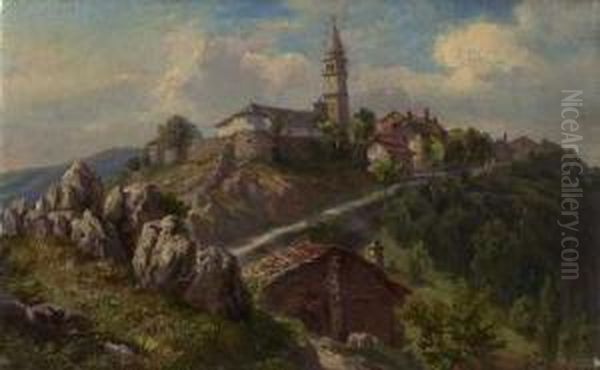 Das Dorf Canzano Am Karsten Bei Triest - view 1