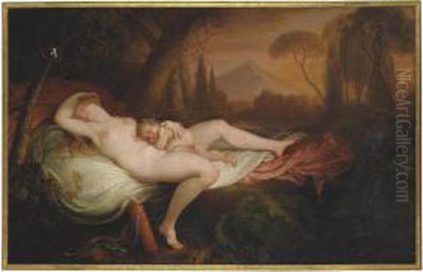 Venus And Cupid In A Wooded Landscape - view 1