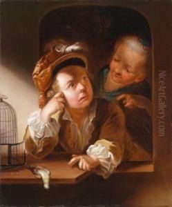 Treu Zwei Trompe-l""""oeil-bilder by Nicolaus Treu