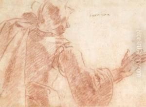 A Man With An Upraised Arm by Angelo Trevisani