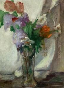 Vase Of Flowers by Theofrastos Triantafyllidis