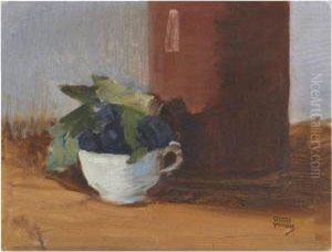 Still Life With Flowers In A Tea Cup by Theofrastos Triantafyllidis
