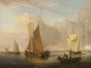 Dutch shipping off the coast