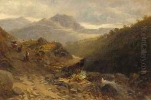 Mountain path, North Wales by Thomas Morris Ash