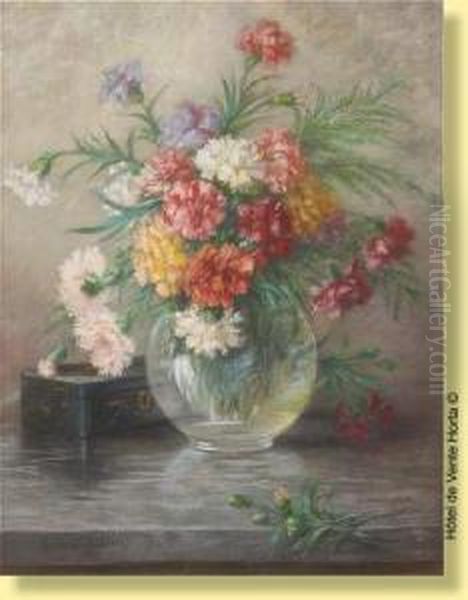 Vase Fleuri D'illets - view 1