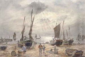 The Shoreham fishing fleet returning at the end of the day by William Edward Atkins