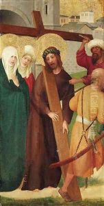 Christ on the Road to Calvary by The Master Of The Heisterbach Altar