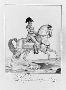 Napoleon on horseback by Auvrest